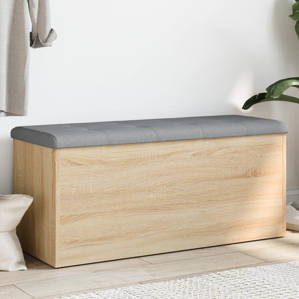 Skobænk 102x42x45 cm konstrueret træ sonoma-eg