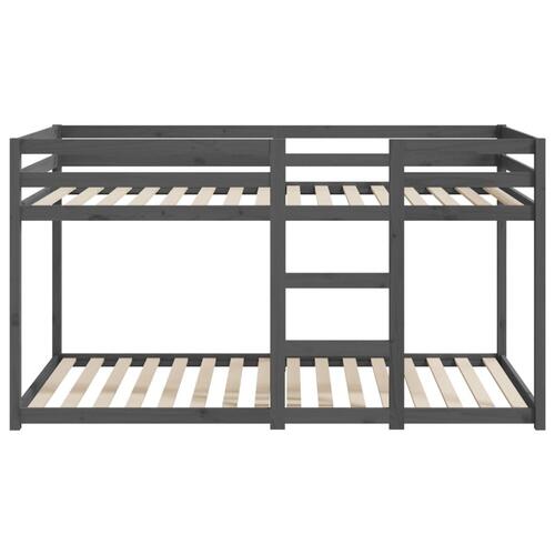 Køjeseng 90x200 cm massivt fyrretræ grå