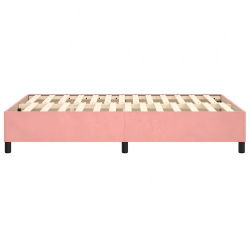 Boxspring sengeramme 120x200 cm i fløjl - pink