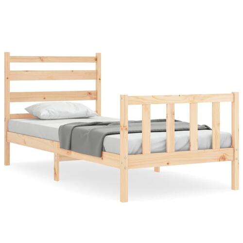 Sengeramme uden madras 90x200 cm massivt fyrretræ