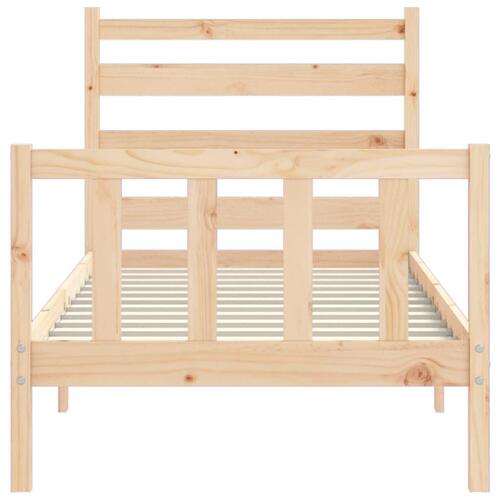 Sengeramme uden madras 90x200 cm massivt fyrretræ