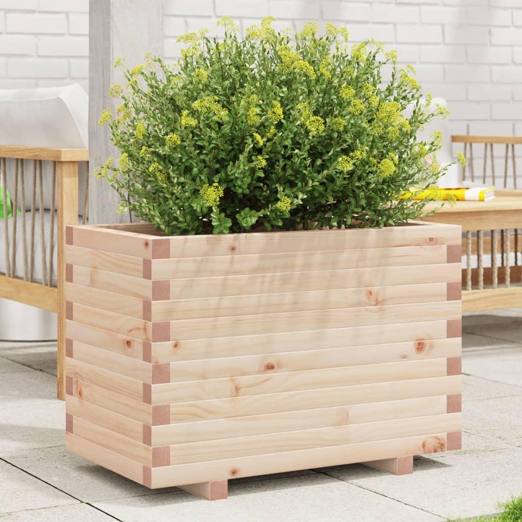 Plantekasse 70x40x49,5 cm massivt fyrretræ billede