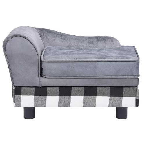 Hundesofa 57x34x36 cm plys grå
