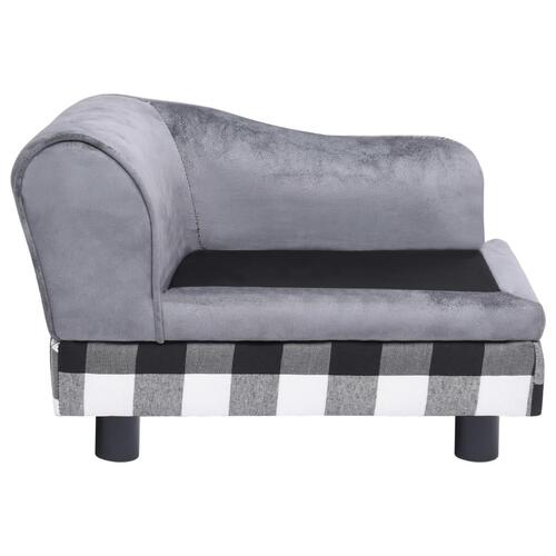 Hundesofa 57x34x36 cm plys grå