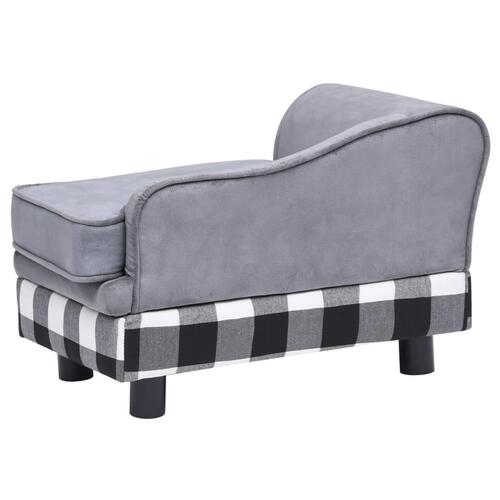 Hundesofa 57x34x36 cm plys grå