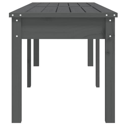 2-personers havebænk 159,5x44x45 cm massivt fyrretræ grå