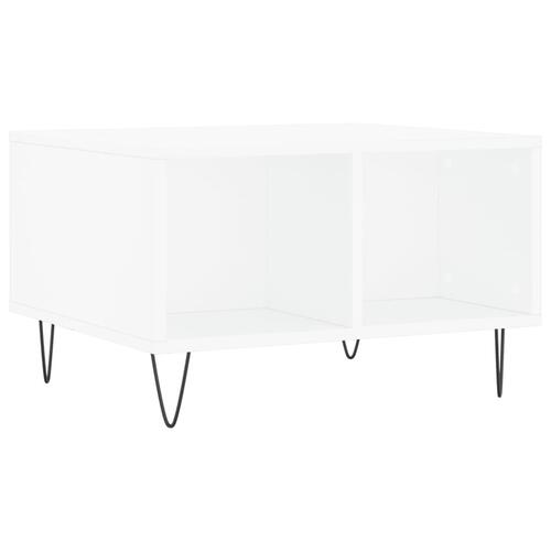 Sofabord 60x50x36,5 cm konstrueret træ hvid