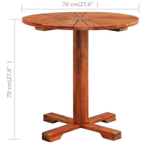 Bistrobord 70x70 cm massivt akacietræ