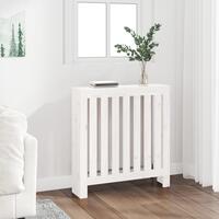 Radiatorskjuler 79,5x19x84 cm massivt fyrretræ hvid