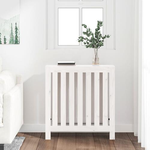 Radiatorskjuler 79,5x19x84 cm massivt fyrretræ hvid