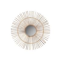 Vægspejl Home ESPRIT Natur Bambus Rattan 120 x 2 x 120 cm