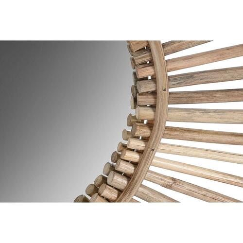 Vægspejl Home ESPRIT Natur Bambus Rattan 120 x 2 x 120 cm