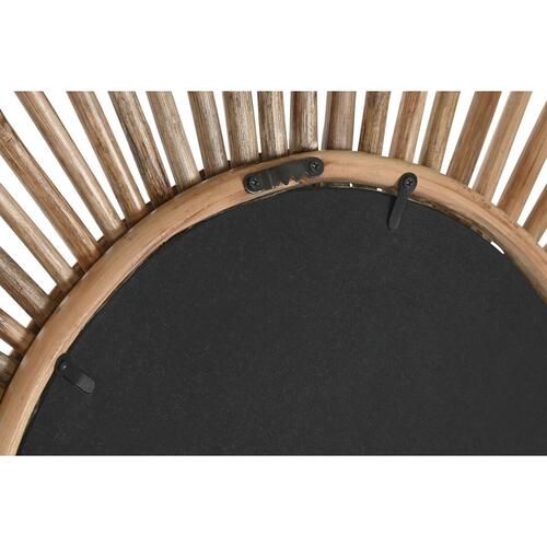 Vægspejl Home ESPRIT Natur Bambus Rattan 120 x 2 x 120 cm
