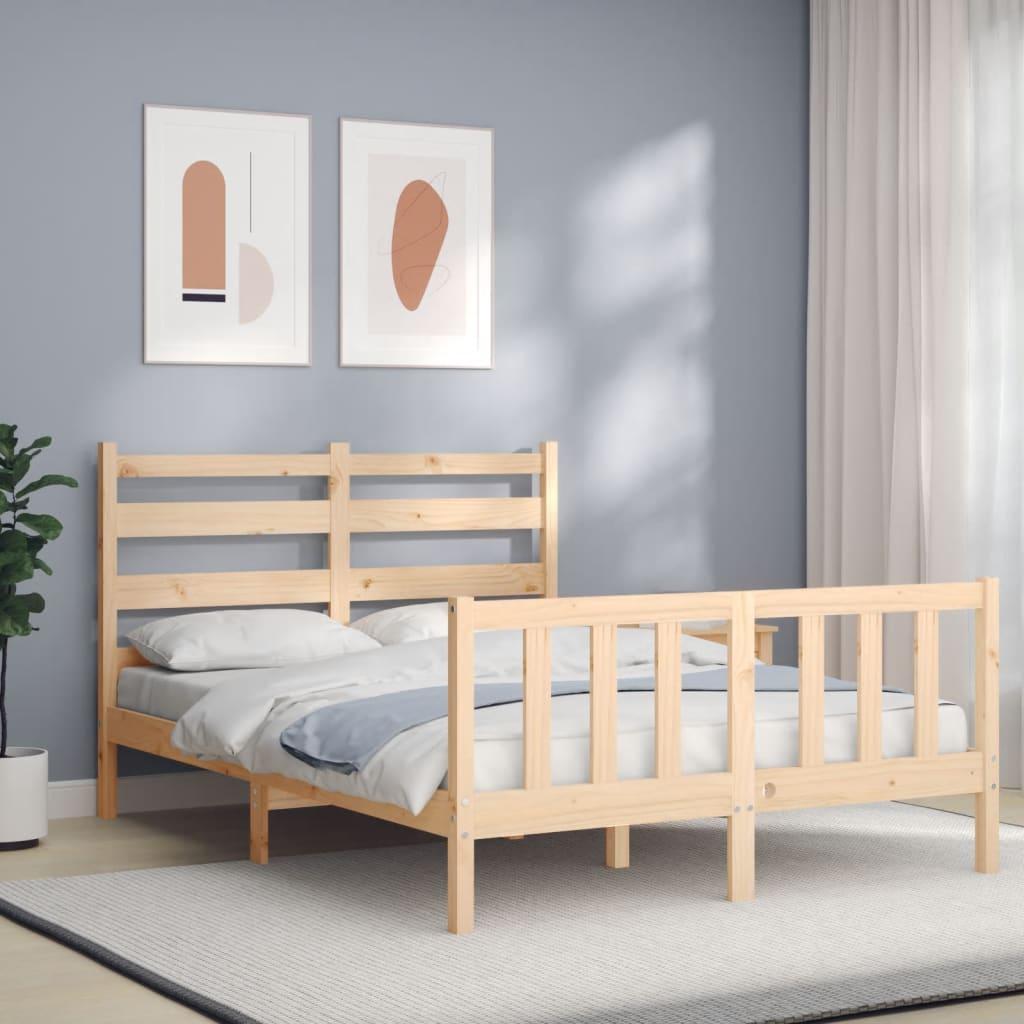 Sengeramme uden madras 120x200 cm massivt fyrretræ