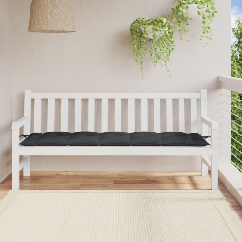 Bænkhynde til havebænk 180 x 50 x 7 cm - meleret antracit