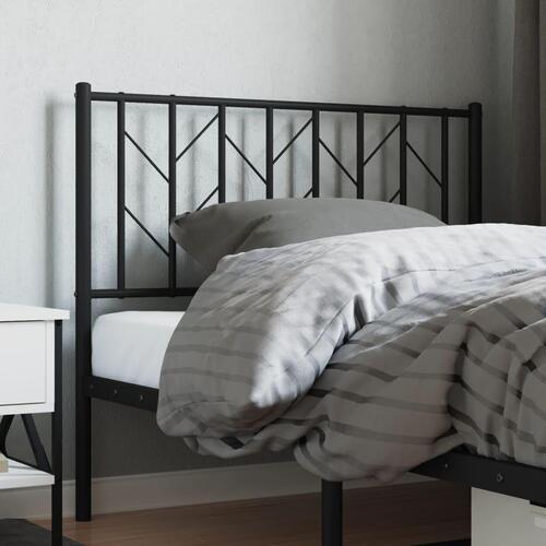 Sengegavl 100 cm metal sort