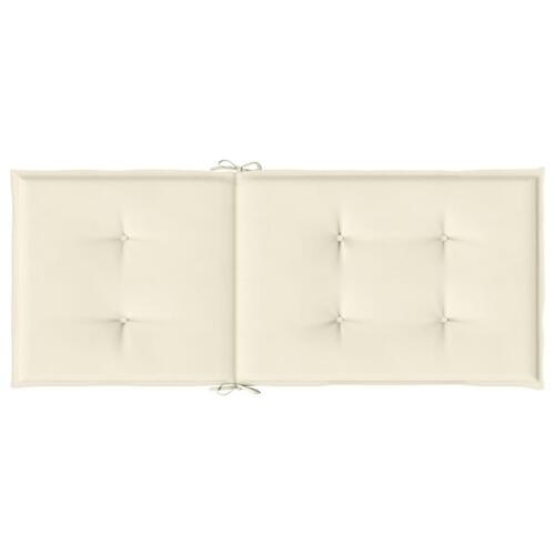 Stolehynder m. høj ryg 6 stk. 120x50x3 cm stof cremefarvet
