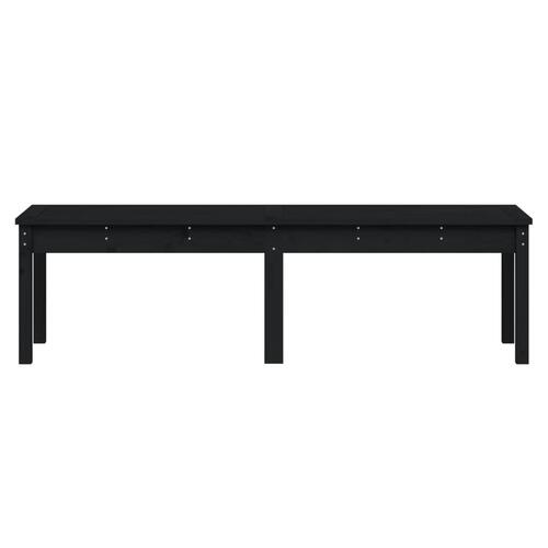 2-personers havebænk 159,5x44x45 cm massivt fyrretræ sort