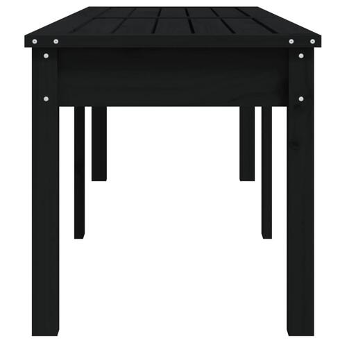 2-personers havebænk 159,5x44x45 cm massivt fyrretræ sort