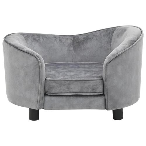 Hundesofa 69x49x40 cm plys grå