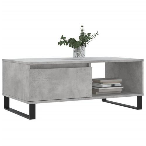 Sofabord 90x50x36,5 cm konstrueret træ betongrå