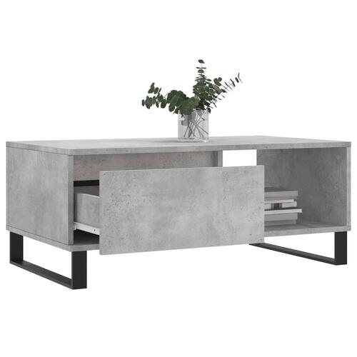 Sofabord 90x50x36,5 cm konstrueret træ betongrå