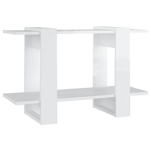 Bogskab/rumdeler 80x30x51 cm hvid højglans