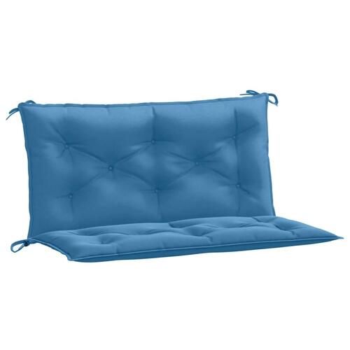 Hynder til havebænk 2 stk. 100x50x7 cm stof meleret blå