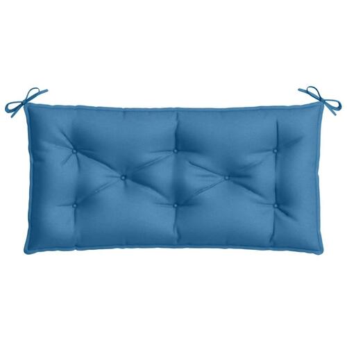 Hynder til havebænk 2 stk. 100x50x7 cm stof meleret blå