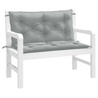 Hynder til havebænk 2 stk. 100x50x7 cm stof meleret lysegrå