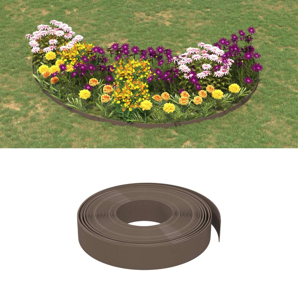 Græskanter 5 stk. 10 m 10 cm polyethylen brun