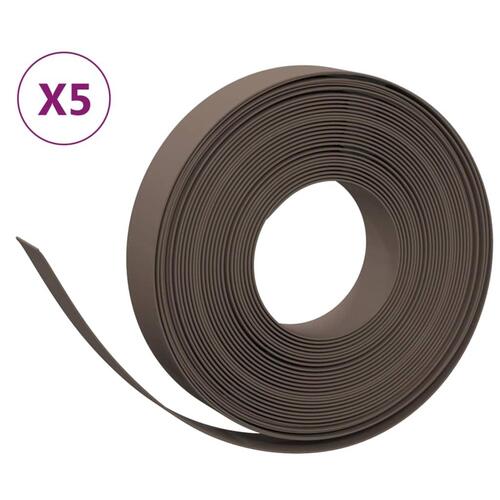 Græskanter 5 stk. 10 m 10 cm polyethylen brun