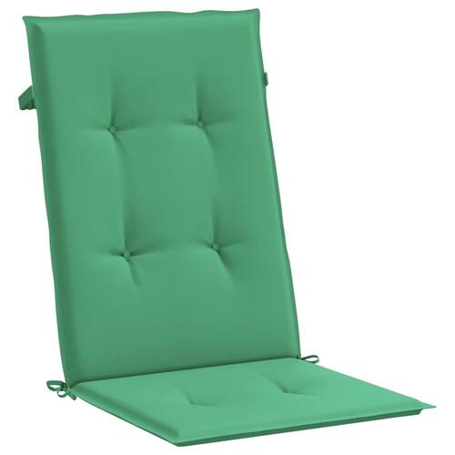 Stolehynder m. høj ryg 6 stk. 120x50x3 cm stof grøn
