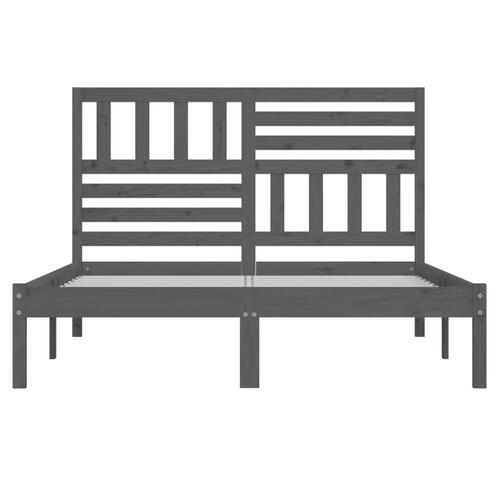 Sengeramme 150x200 cm kingsize massivt fyrretræ grå