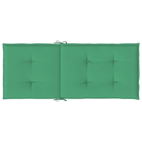 Stolehynder m. høj ryg 6 stk. 120x50x3 cm stof grøn