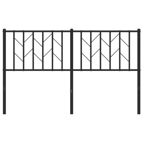Sengegavl 140 cm metal sort