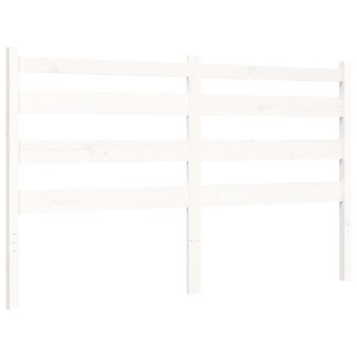 Sengeramme uden madras 160x200 cm massivt fyrretræ hvid