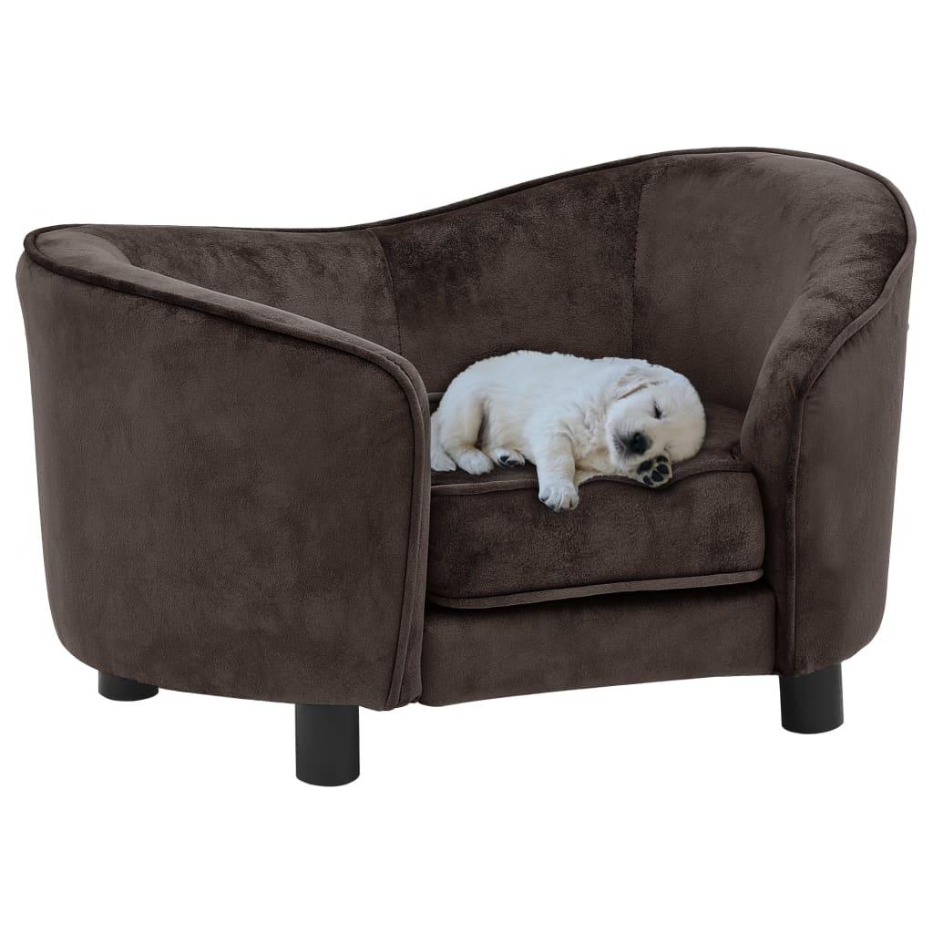 Hundesofa 69x49x40 cm plys brun