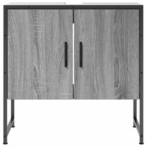 Underskab til vask 60x33x60 cm konstrueret træ grå sonoma-eg