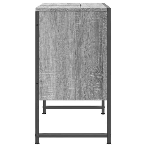 Underskab til vask 60x33x60 cm konstrueret træ grå sonoma-eg