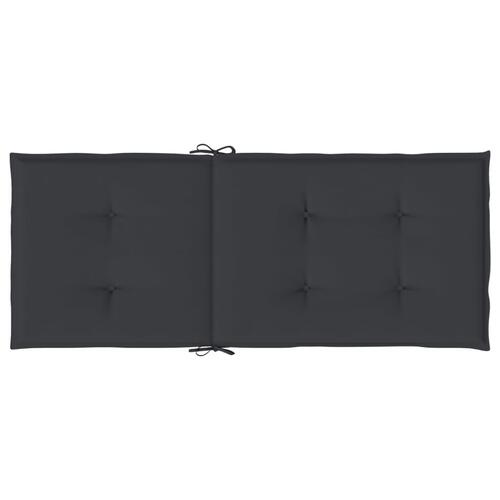 Stolehynder m. høj ryg 6 stk. 120x50x3 cm stof sort