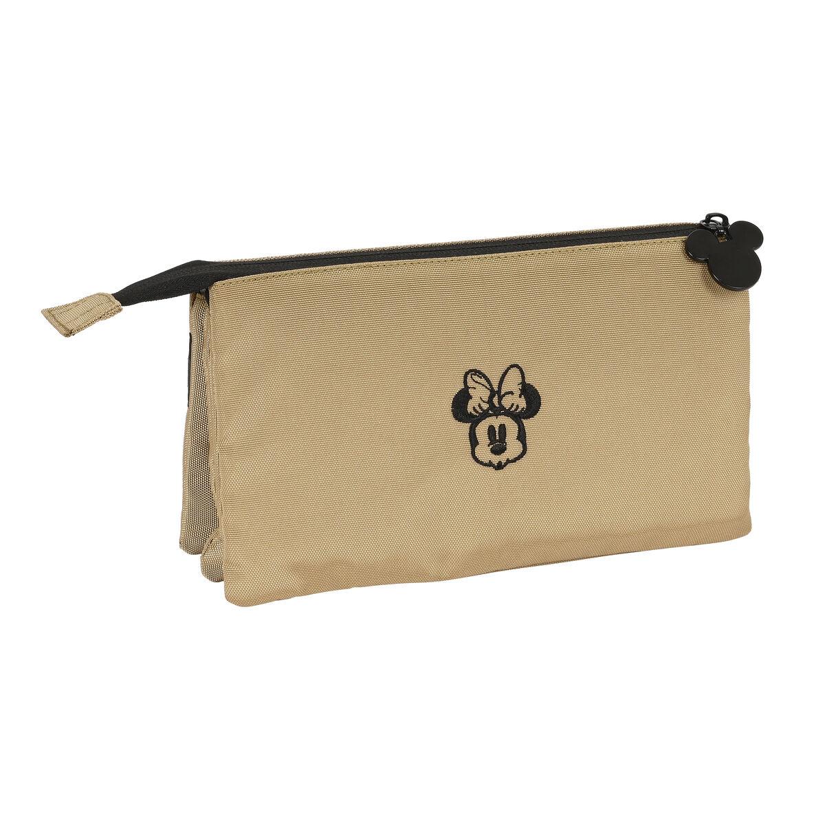 Minnie Mouse tredobbelt penalhus - Premium, beige 22 × 12 × 3 cm billede
