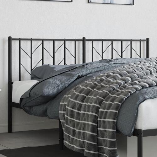 Sengegavl 160 cm metal sort