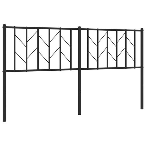 Sengegavl 160 cm metal sort