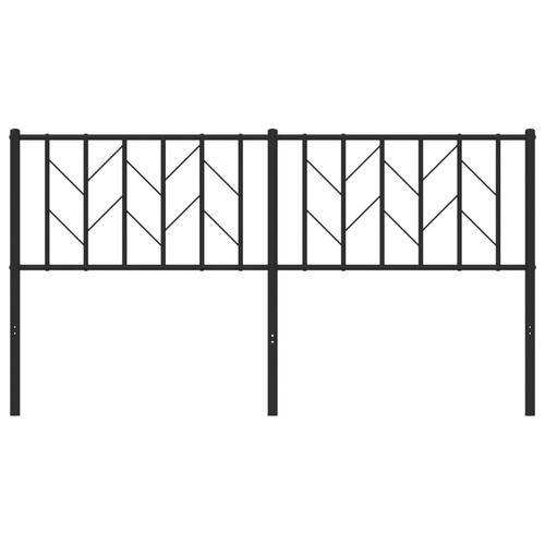 Sengegavl 160 cm metal sort