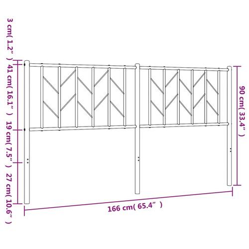 Sengegavl 160 cm metal sort