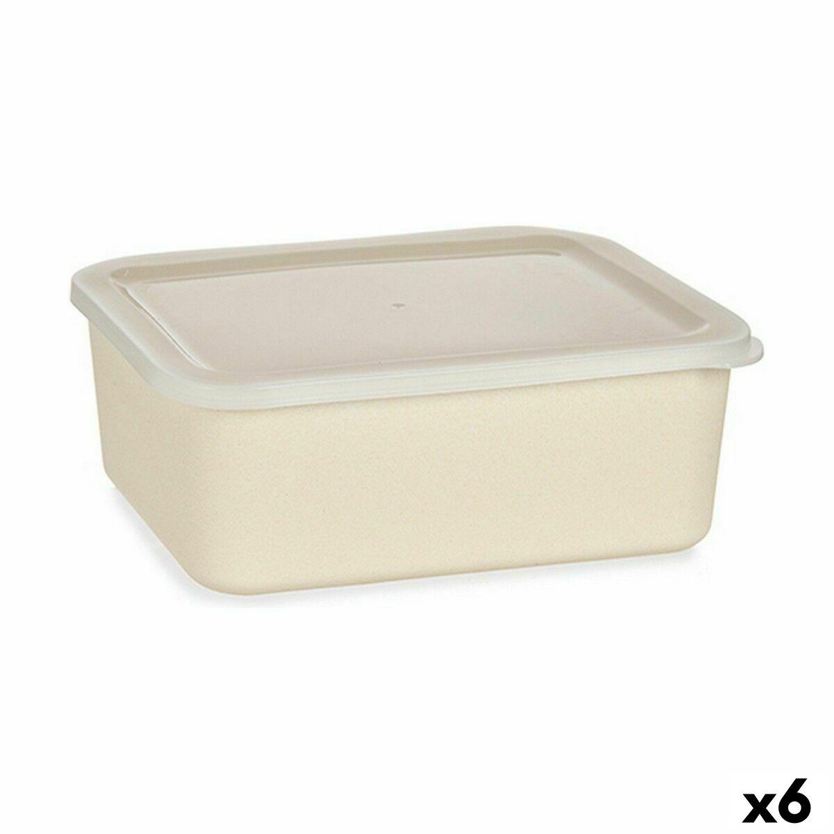 Opbevaringsboks med låg Gul 17 x 8 x 23,5 cm (6 enheder)