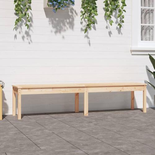 2-personers havebænk 203,5x44x45 cm massivt fyrretræ