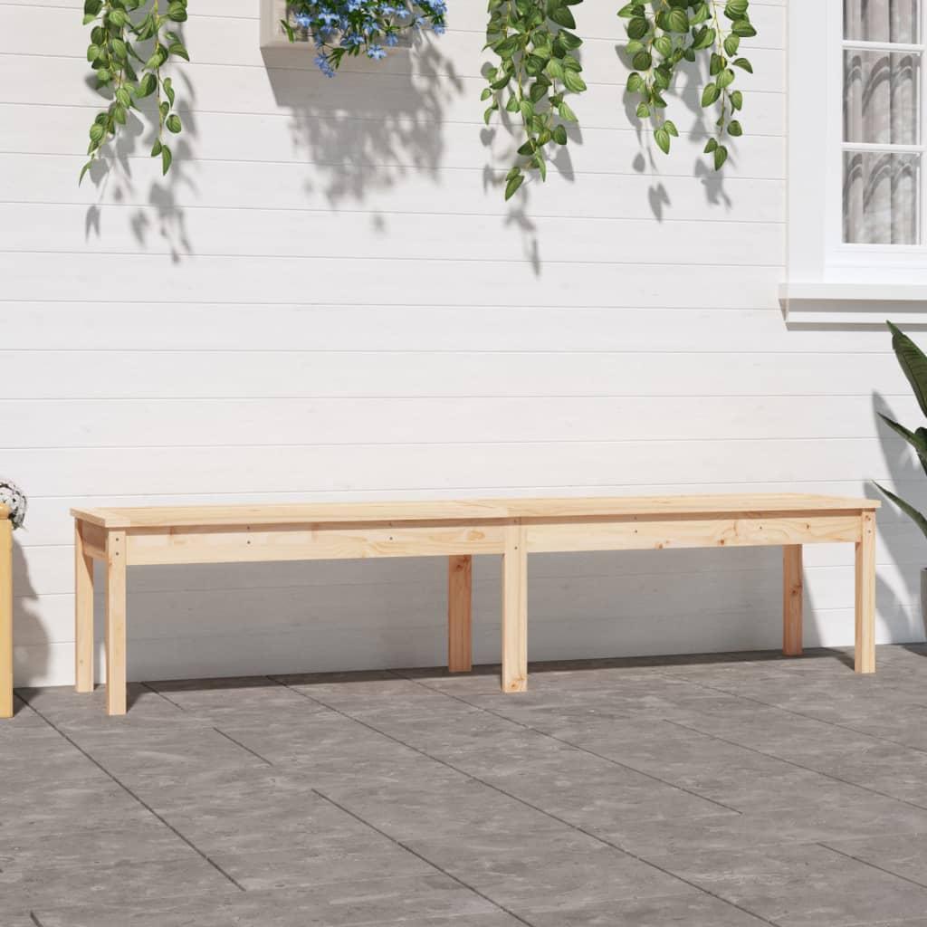 2-personers havebænk 203,5x44x45 cm massivt fyrretræ