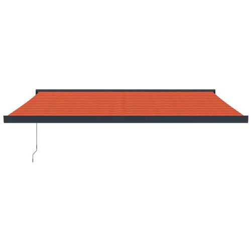 Foldemarkise 4,5x3 m stof og aluminium orange og brun